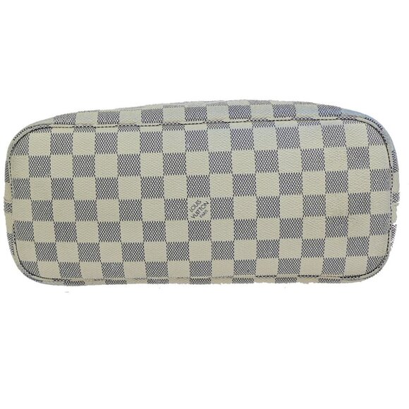 LOUIS VUITTON Neverfull PM Shoulder Tote Bag Damier Azur Leather N51110 74YG880 - Picture 12 of 16